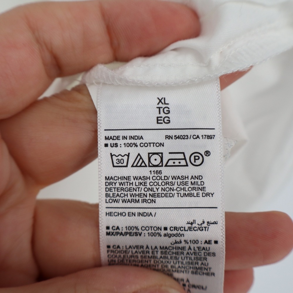 Old Navy Boyfriend Shirt Womens XL White Long Sleeve Spread Collar Button Up - Picture 5 of 7